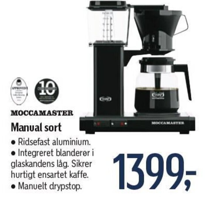 MOCCAMASTER Manual sort tilbud hos Føtex
