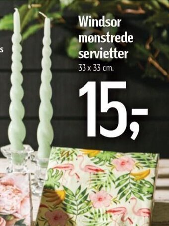 Føtex Windsor mønstrede servietter 33 x 33 cm. tilbud