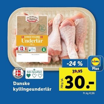 Lidl Danske kyllingeunderlår tilbud