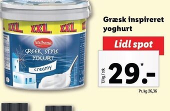 Lidl Græsk inspireret yoghurt tilbud