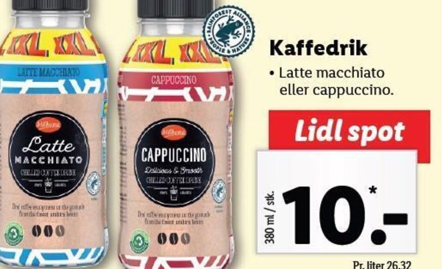 Kaffedrik • Latte macchiato eller cappuccino. tilbud hos Lidl
