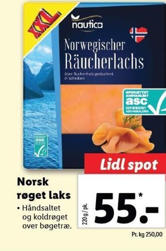 Lidl Norsk røget laks tilbud