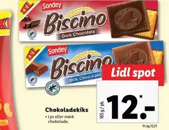 Lidl Sondey Chokoladekiks tilbud