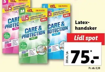 Lidl W5 Latex-handsker tilbud