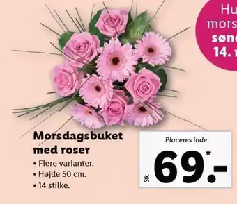 Lidl Morsdagsbuket med roser tilbud