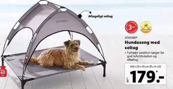 Lidl ZOOFARIⓇ Hundeseng med soltag tilbud