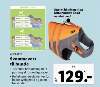 ZOOFARIⓇ Svømmevest til hunde
