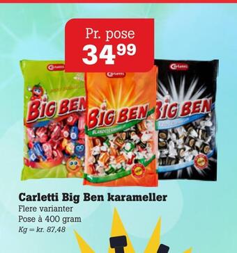 Poetzsch Padborg Carletti big ben karameller tilbud
