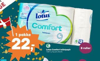 Kvickly Lotus comfort toiletpapir tilbud