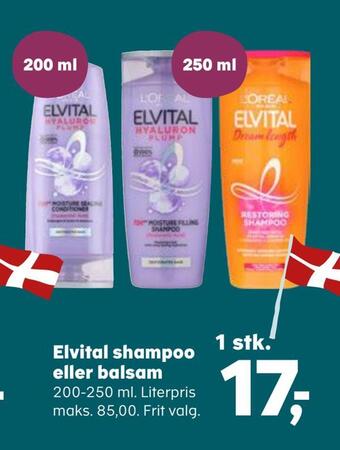 Kvickly Elvital shampoo eller balsam tilbud