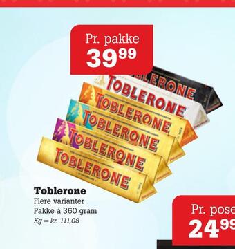 Poetzsch Padborg Toblerone tilbud
