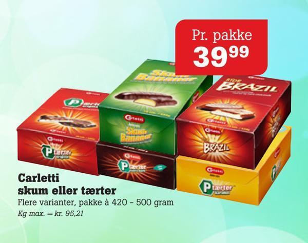 Poetzsch Padborg Carletti skum eller tærter tilbud