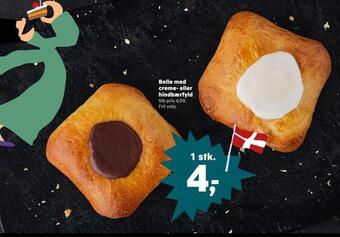 Kvickly Bolle med creme- eller hindbærfyld tilbud