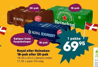 Kvickly Royal eller heineken tilbud