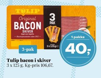 Dagli'Brugsen Tulip bacon i skiver tilbud