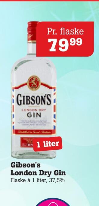 Poetzsch Padborg Gibson's london dry gin tilbud