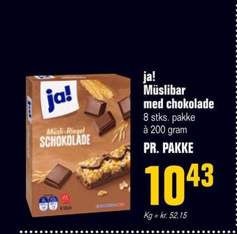 Poetzsch Padborg Ja! müslibar med chokolade tilbud