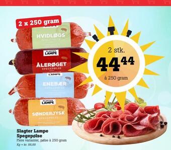 Slagter lampe spegepølse