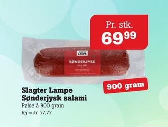 Poetzsch Padborg Slagter lampe sønderjysk salami tilbud