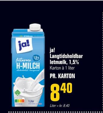 Poetzsch Padborg Ja! langtidsholdbar letmælk, 1,5% tilbud