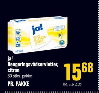 Poetzsch Padborg Ja! rengøringsvådservietter, citron tilbud