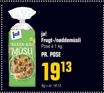 Poetzsch Padborg Ja! frugt-/nøddemüsli tilbud