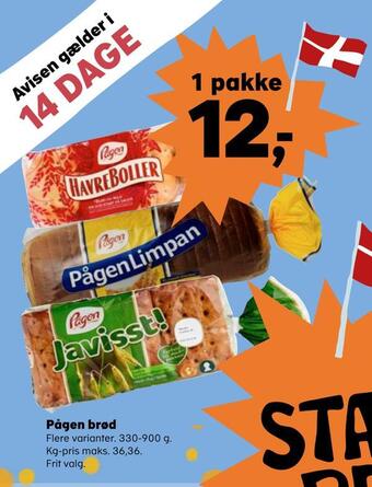 SuperBrugsen Pågen brød tilbud