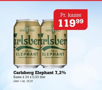 Poetzsch Padborg Carlsberg elephant 7,2% tilbud