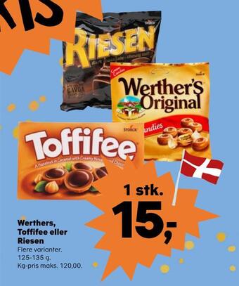 SuperBrugsen Werthers, toffifee eller riesen tilbud