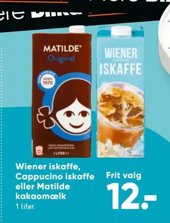 Bilka Wiener iskaffe, cappucino iskaffe eller matilde kakaomælk tilbud