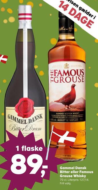 SuperBrugsen Bitter eller famous grouse whisky tilbud