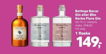 Bottega bacur gin eller øko herba flora gin