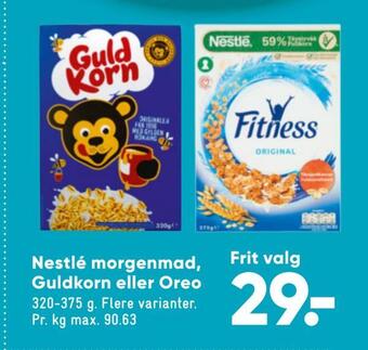 Nestlé morgenmad, guldkorn eller oreo