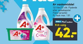 Bilka A+ vaskemiddel tilbud