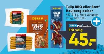 Bilka Tulip bbq eller steff houlberg pølser tilbud