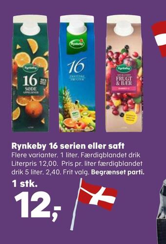 SuperBrugsen Rynkeby 16 serien eller saft tilbud