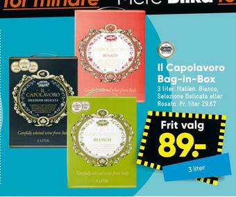 Bilka Il capolavoro bag-in-box tilbud