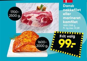 Bilka Dansk nakkefilet eller marineret kamfilet tilbud