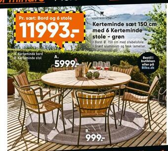 Bilka Kerteminde stol tilbud