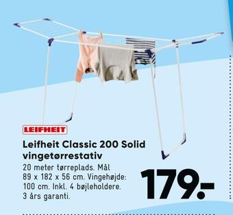 Leifheit classic 200 solid vingetørrestativ