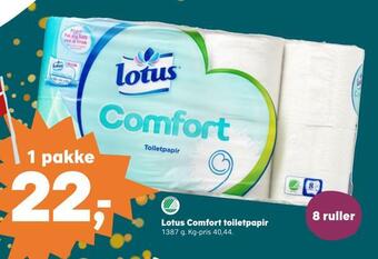 SuperBrugsen Lotus comfort toiletpapir tilbud