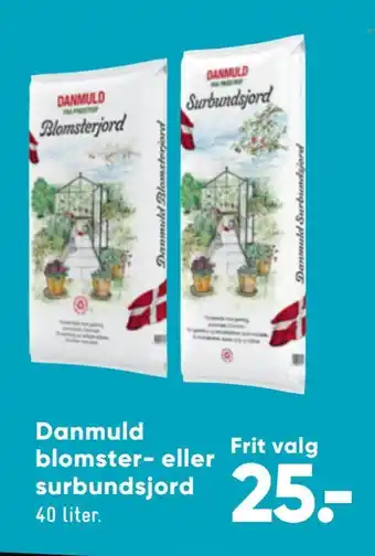 Bilka Danmuld blomster- eller surbundsjord tilbud