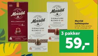 Bilka Merrild kaffekapsler tilbud