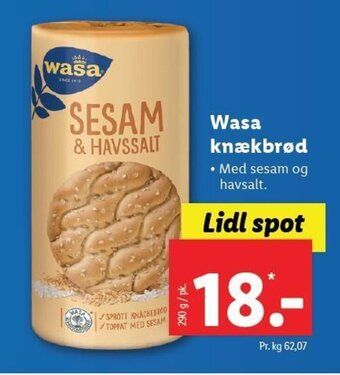 Lidl Wasa knækbrød tilbud