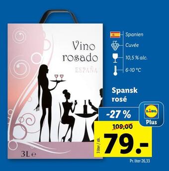 Lidl Spansk rosé tilbud