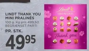 Lindt thank you mini pralinés