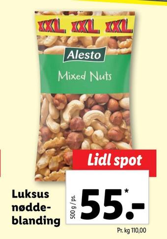 Lidl Luksus nøddeblanding tilbud