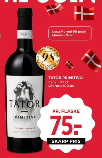 MENY Tator primitivo tilbud