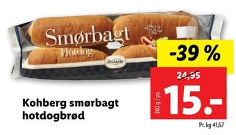 Lidl Kohberg smørbagt hotdogbrød tilbud