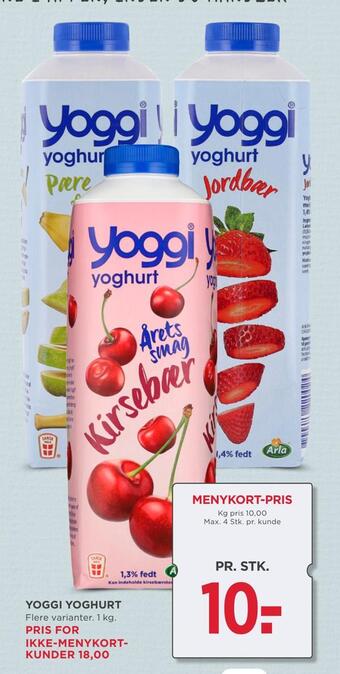 MENY Yoggi yoghurt tilbud